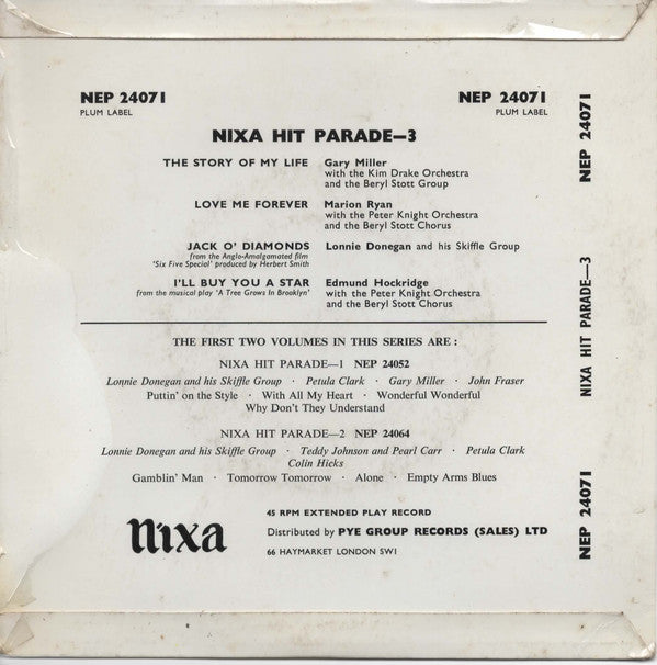 Various : Nixa Hit Parade 3 (7", EP)