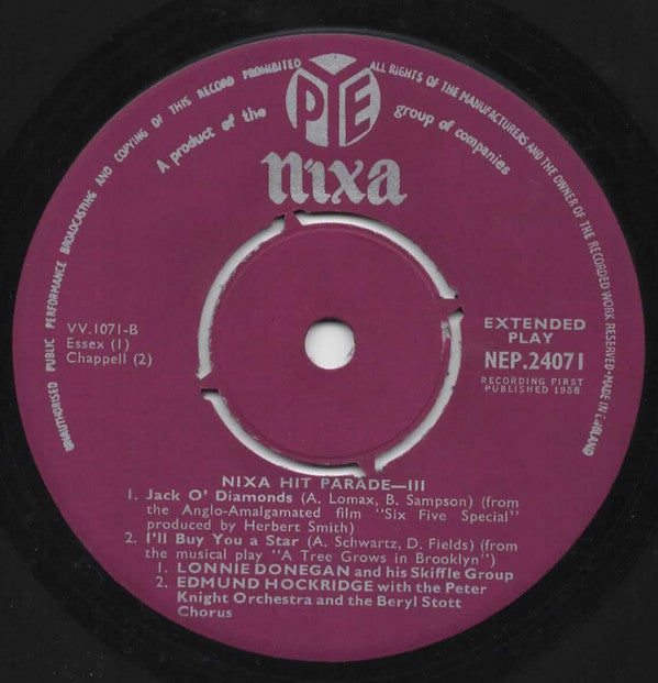 Various : Nixa Hit Parade 3 (7", EP)