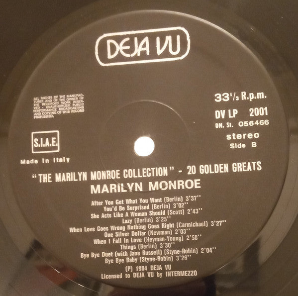 Marilyn Monroe : The Marilyn Monroe Collection (LP, Comp)