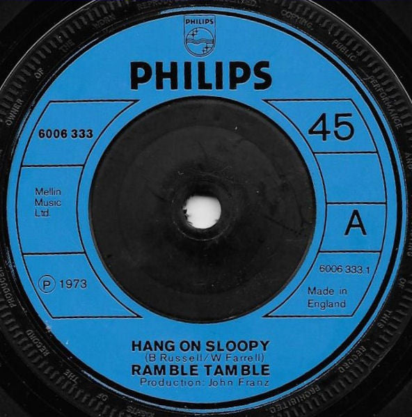 Ramble Tamble : Hang On Sloopy (7", Single)