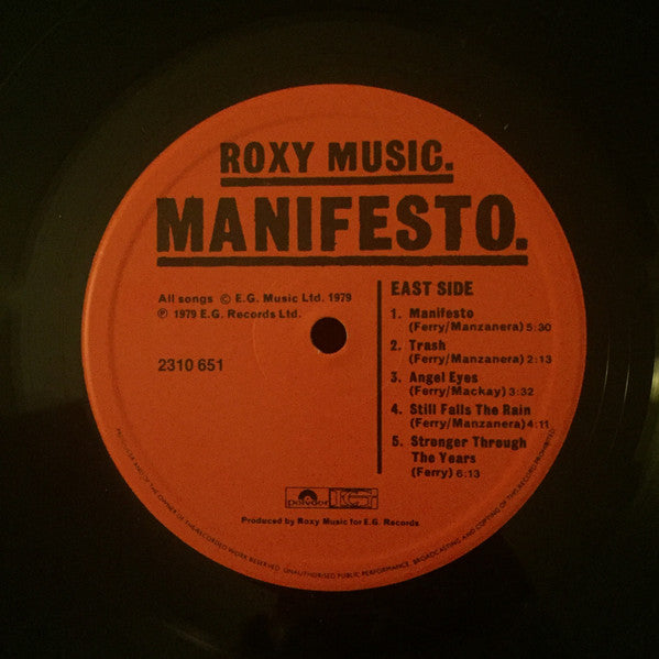 Roxy Music : Manifesto (LP, Album)