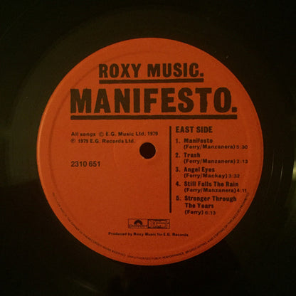 Roxy Music : Manifesto (LP, Album)