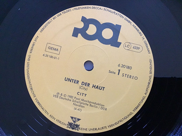 City (3) : Unter Der Haut / Kontra (12")