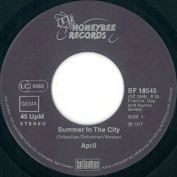 April (16) : Summer In The City (7", Single)