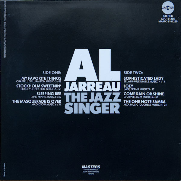 Al Jarreau : The Jazz Singer (LP, Album)