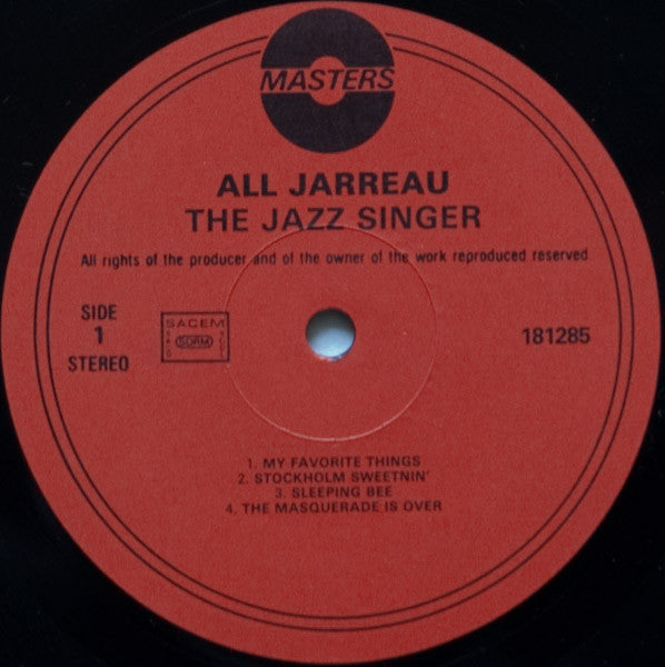 Al Jarreau : The Jazz Singer (LP, Album)