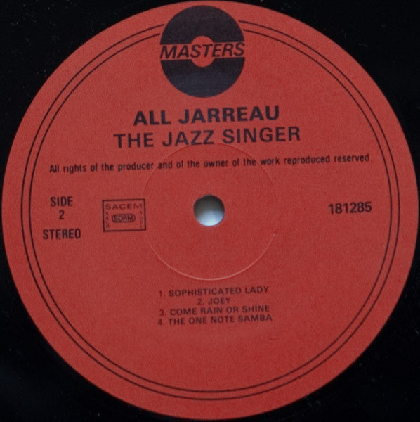 Al Jarreau : The Jazz Singer (LP, Album)