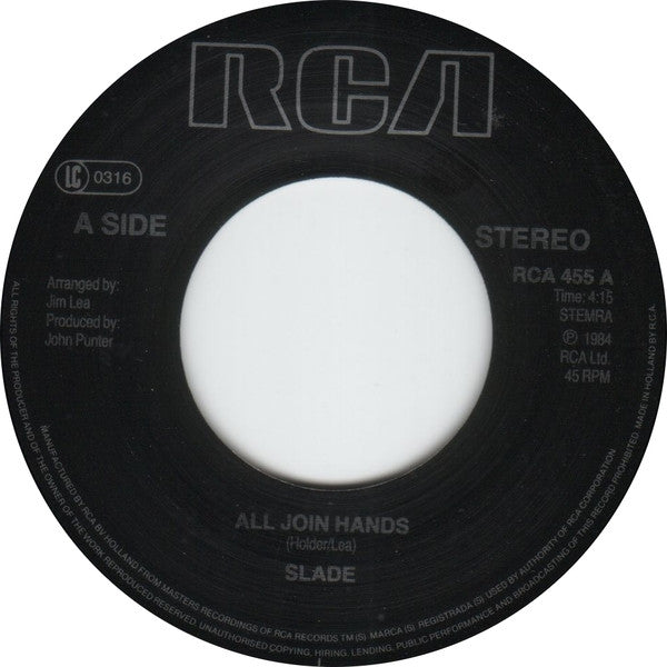 Slade : All Join Hands (7", Single)