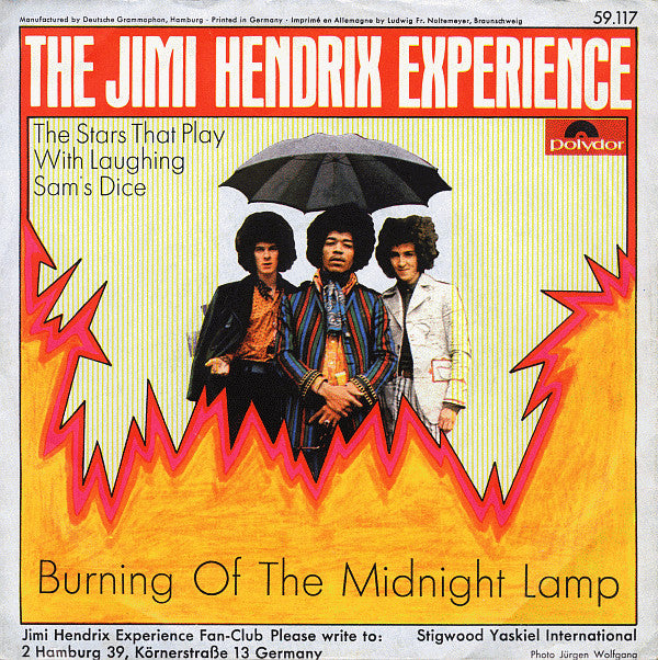 The Jimi Hendrix Experience : Burning Of The Midnight Lamp (7", Single, Mono)