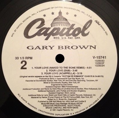 Gary Brown (10) : Your Love (12", Single)