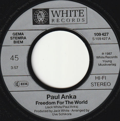 Paul Anka : Freedom For The World (7", Single)