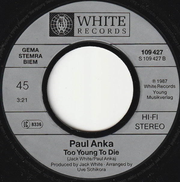 Paul Anka : Freedom For The World (7", Single)