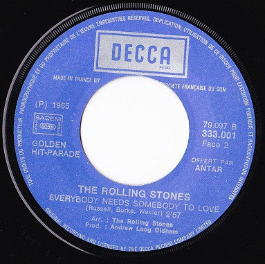 The Rolling Stones : Everybody Needs Somebody To Love (7", Single, RP)