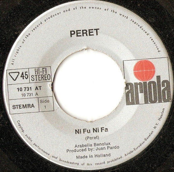 Peret : Ni Fu Ni Fa  (7", Single)