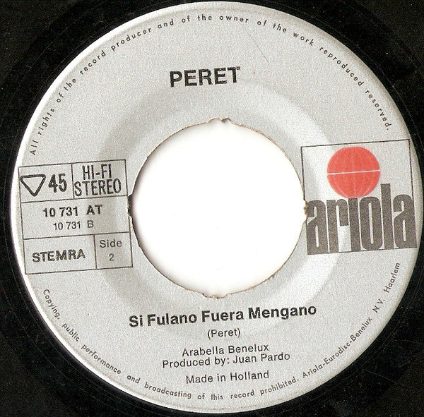 Peret : Ni Fu Ni Fa  (7", Single)