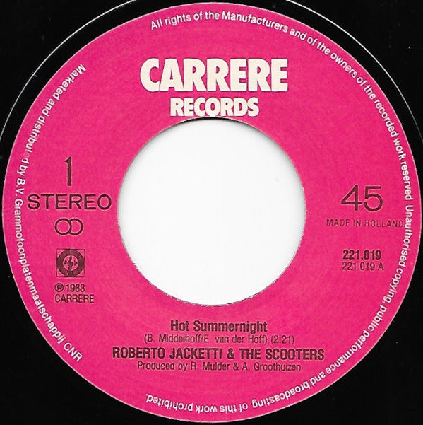 Roberto Jacketti & The Scooters : Hot Summernight (7")