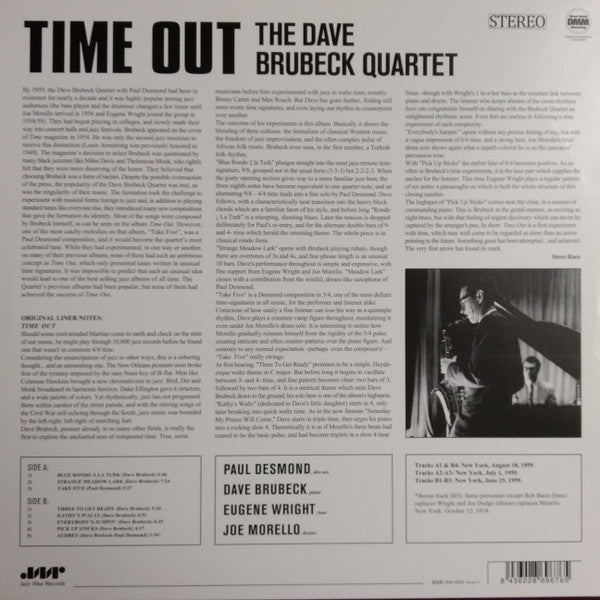 The Dave Brubeck Quartet : Time Out (LP, Album, Ltd, RE, RM, DMM)