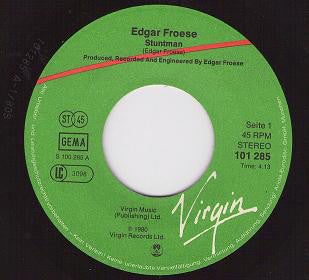 Edgar Froese : Stuntman  (7", Single)