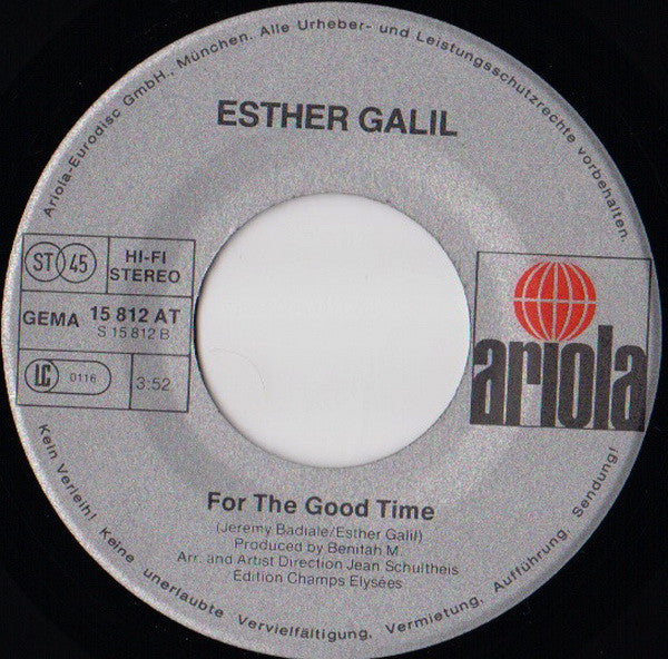 Esther Galil : Lover For Ever  (7", Single)