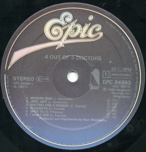 4 Out Of 5 Doctors : 4 Out Of 5 Doctors (LP, Album)