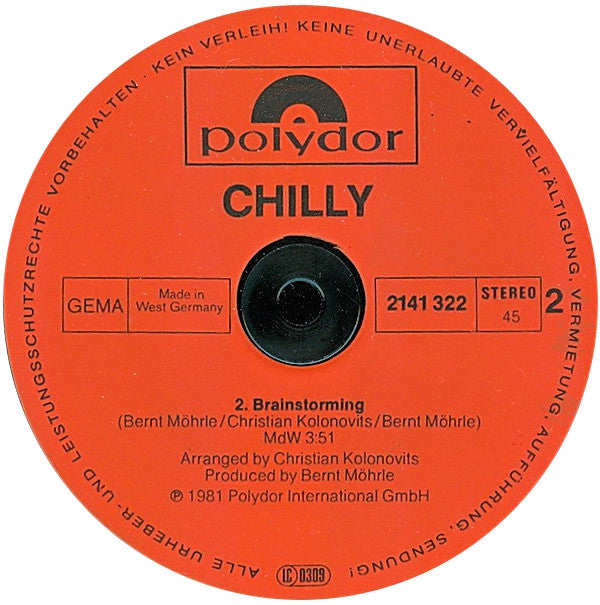 Chilly : Johnny Loves Jenny (12", Maxi)