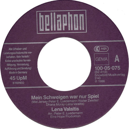 Lena Valaitis : Mein Schweigen War Nur Spiel (7", Single)