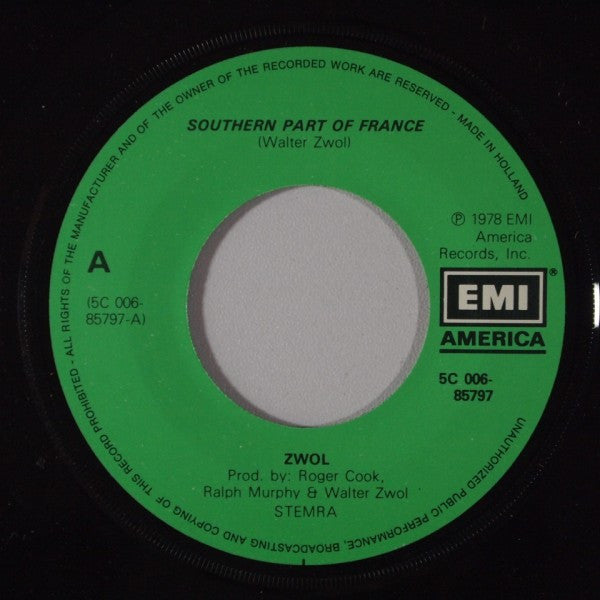 Walter Zwol : Southern Part Of France (7", Single)