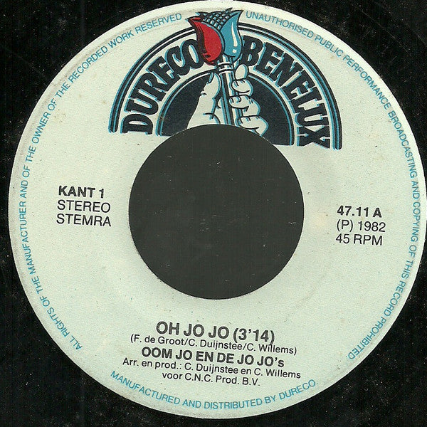 Oom Jo En De Jojo's : Oh Jo Jo (7", Single)