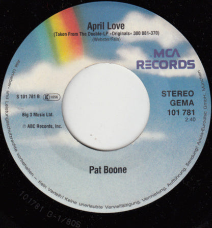 Pat Boone : Love Letters In The Sand / April Love (7", Single, RE)