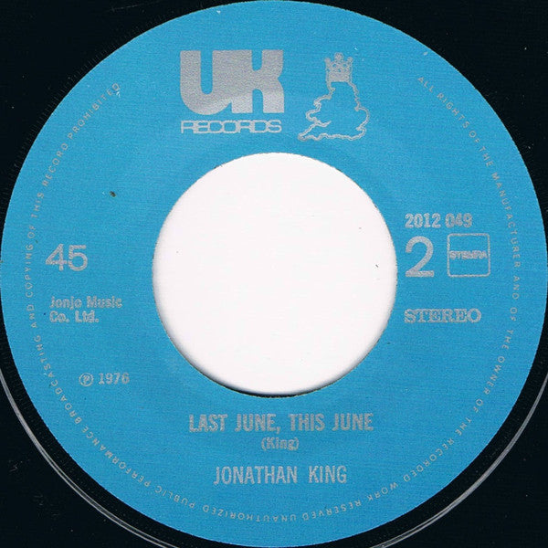 Jonathan King : It Only Takes A Minute (7", Single)