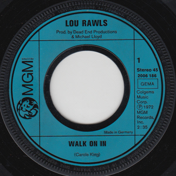 Lou Rawls : Walk On In (7", Single)