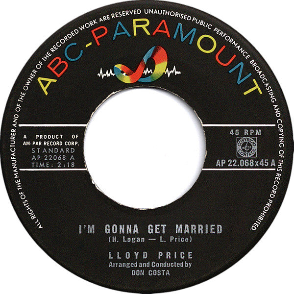 Lloyd Price : I'm Gonna Get Married (7")