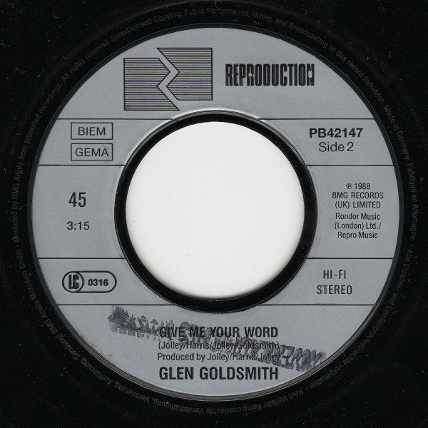 Glen Goldsmith : Save A Little Bit (7")