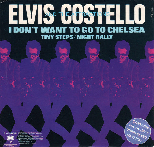 Elvis Costello And The Attractions* : I Don't Want To Go To Chelsea / Tiny Steps / Night Rally (7", Single)