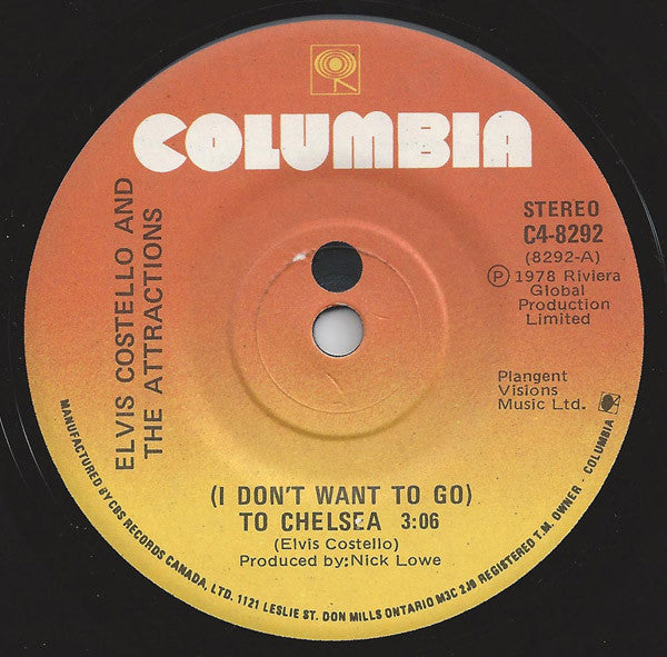 Elvis Costello And The Attractions* : I Don't Want To Go To Chelsea / Tiny Steps / Night Rally (7", Single)