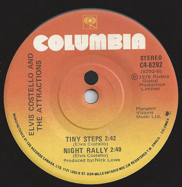 Elvis Costello And The Attractions* : I Don't Want To Go To Chelsea / Tiny Steps / Night Rally (7", Single)