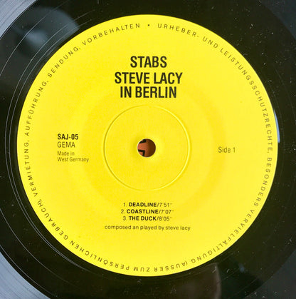 Steve Lacy : Stabs / Solo In Berlin (LP, Album)