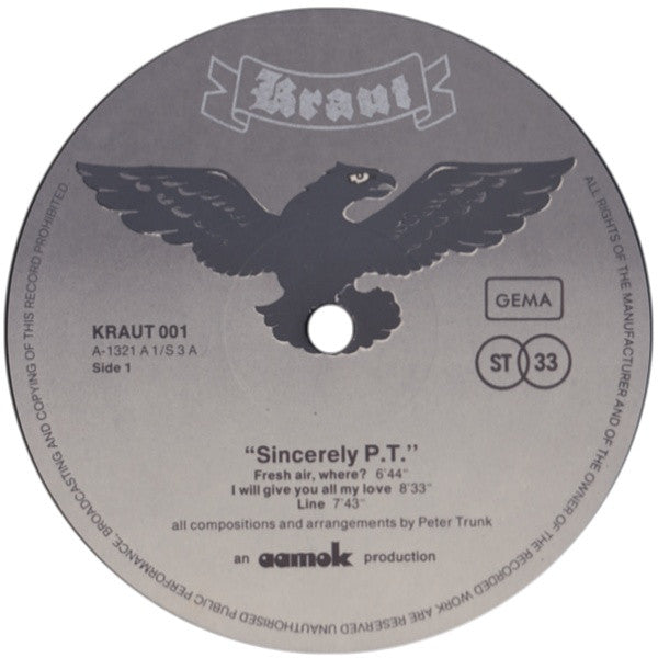 Sincerely P.T. : Sincerely P.T. (LP, Album, Promo)