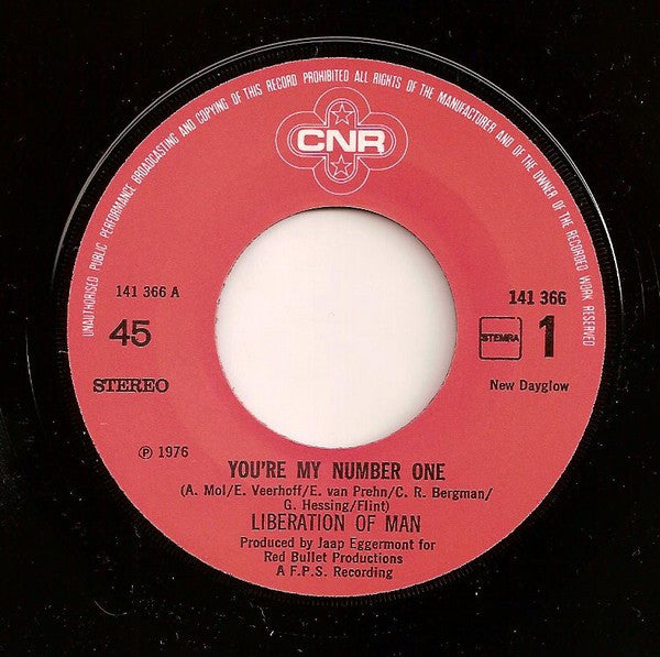 Liberation Of Man : You're My Number One (7", Single)