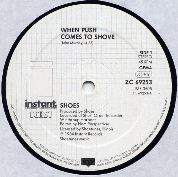 Shoes : When Push Comes To Shove (12", Single)