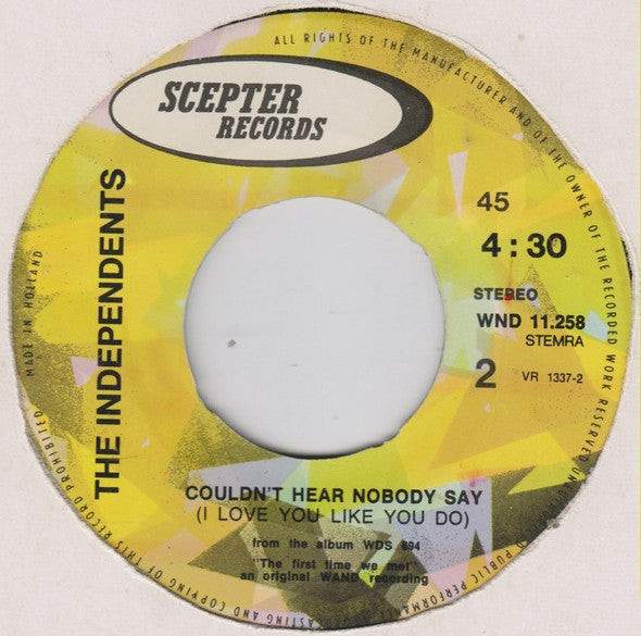 The Independents : Baby I've Been Missing You (7")