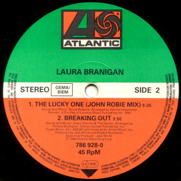 Laura Branigan : The Lucky One (Like A Wild Bird Of Pray) (Dance Mixes) (12", Maxi)