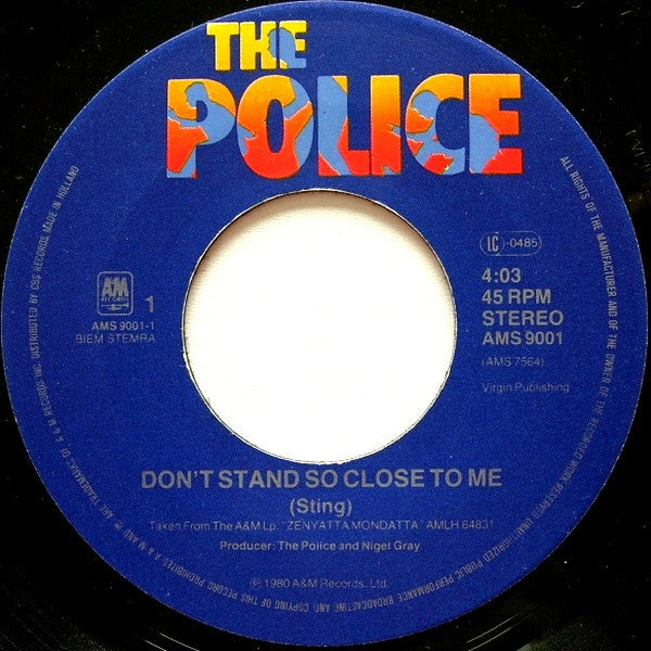 The Police : Don't Stand So Close To Me (7", Single, Pos)