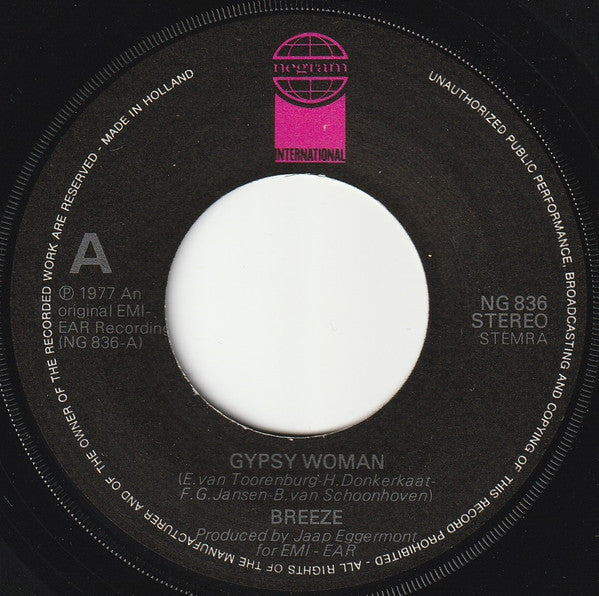 Breeze (16) : Gypsy Woman (7", Single)