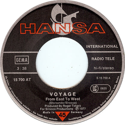 Voyage : From East To West / Scotch Machine (7", Single)