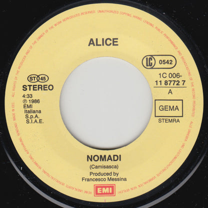 Alice (4) : Nomadi (7", Single)