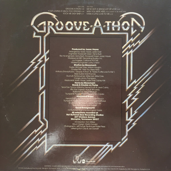 Isaac Hayes : Groove-A-Thon (LP, Album, Gat)