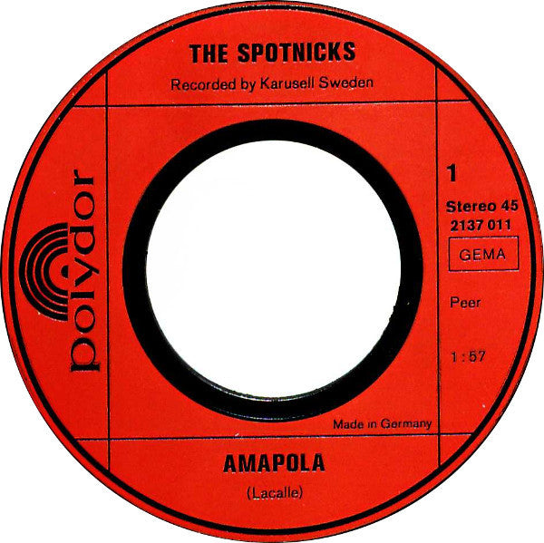 The Spotnicks : Die Grossen Vier Von The Spotnicks (2x7")