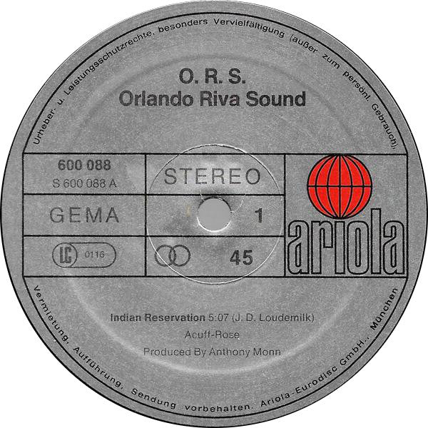 O.R.S. (Orlando Riva Sound) : Indian Reservation (12", Single)