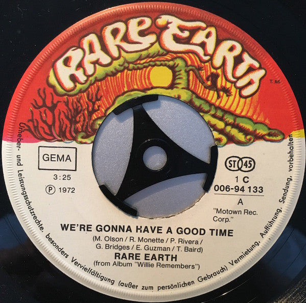 Rare Earth : We're Gonna Have A Good Time (7", Single)